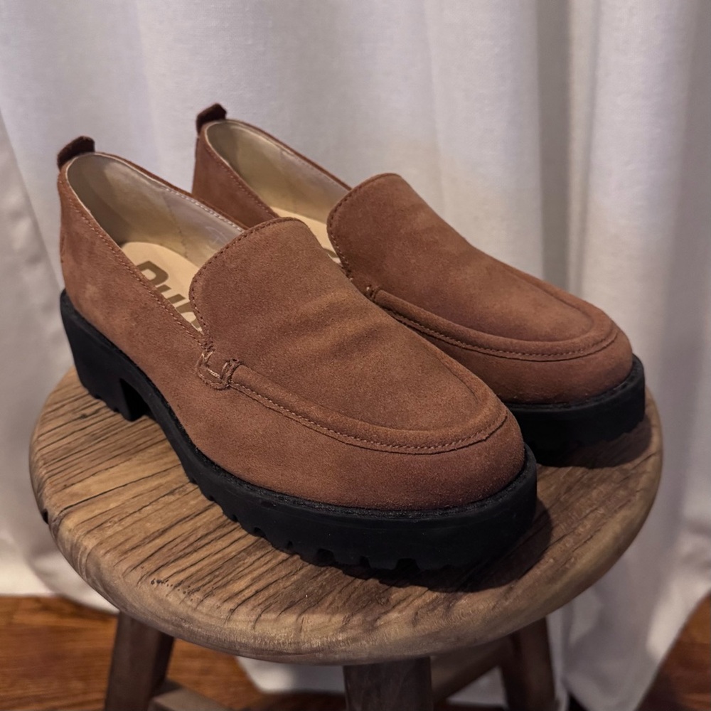 Hush Puppies Brown Suede Lucy Loafers size 6.5 Wide